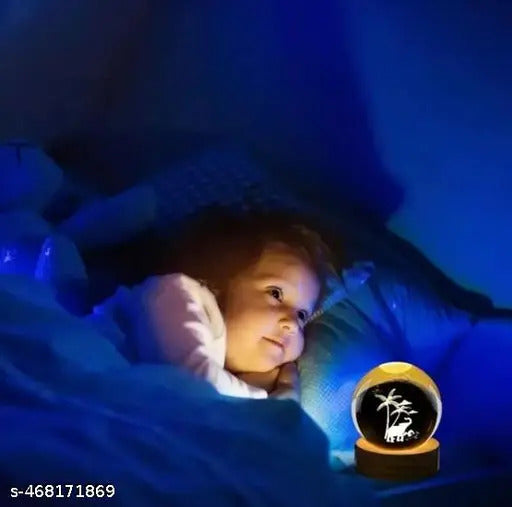 3D Elephant Crystal Lamp