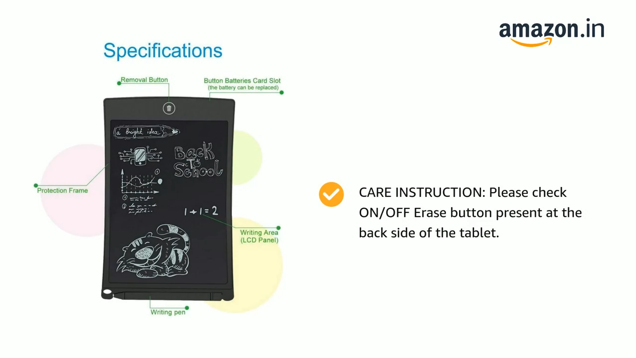 LCD Writing Pad, Re-Writable