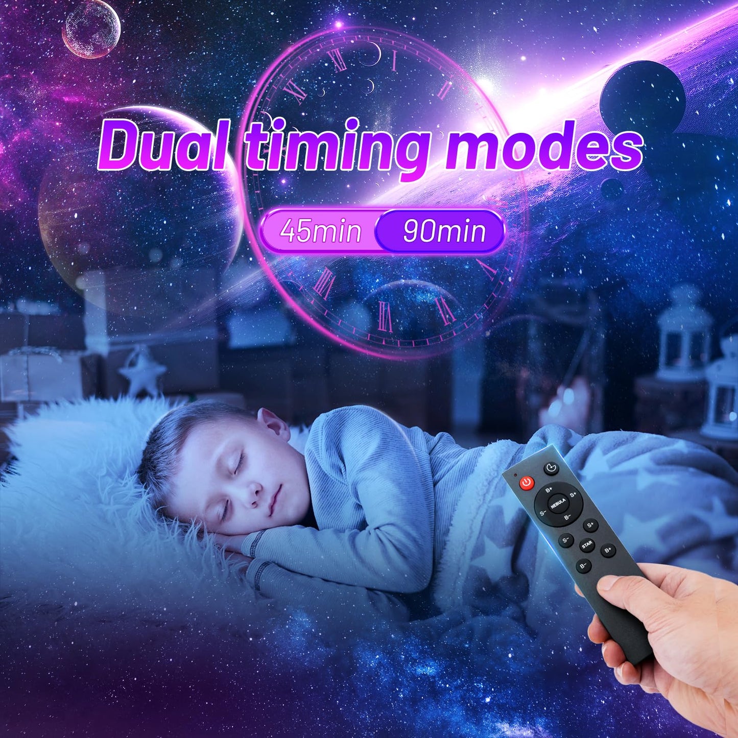 Fun Flicks Astronaut Galaxy Projector with Remote Control - 360° Adjustable Timer Kids Nebula Night Light, for Gifts, Baby Adults Bedroom, Gaming Room, Home and Party (Astronaut Space Projector P1)