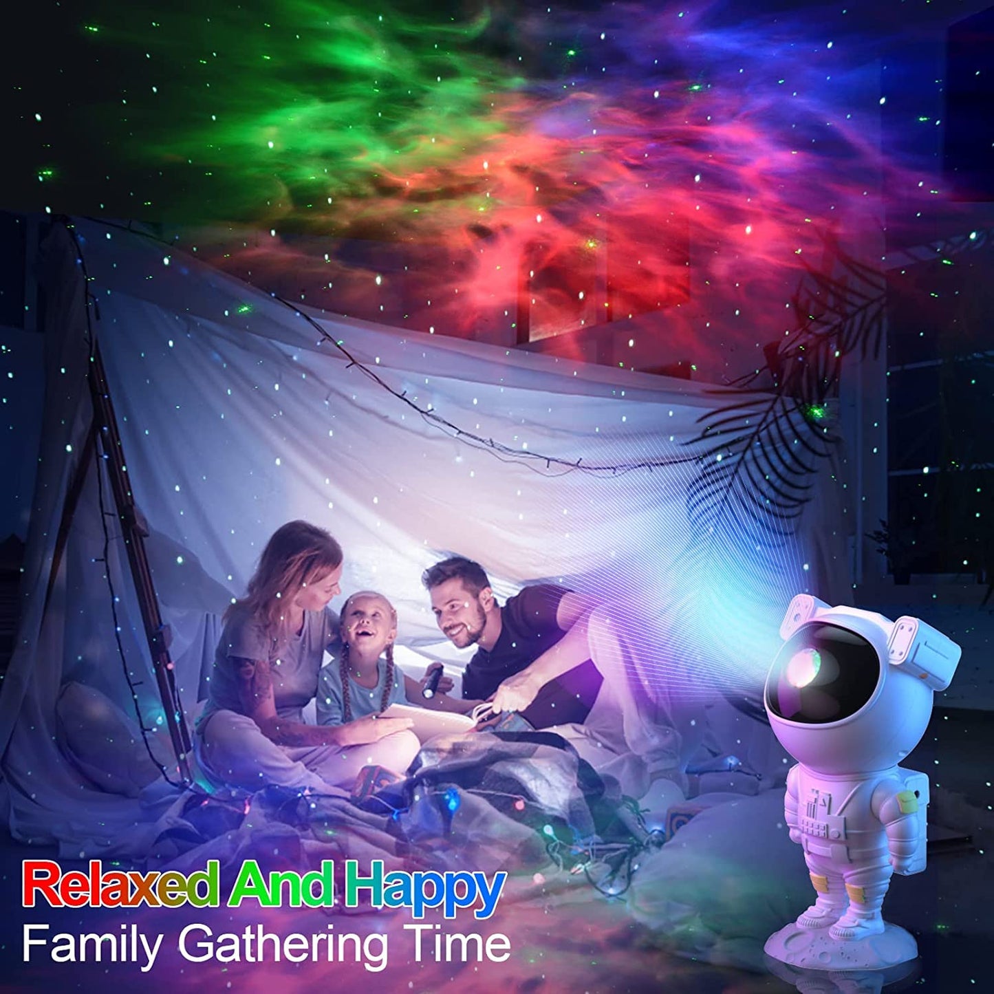 Fun Flicks Astronaut Galaxy Projector with Remote Control - 360° Adjustable Timer Kids Nebula Night Light, for Gifts, Baby Adults Bedroom, Gaming Room, Home and Party (Astronaut Space Projector P1)