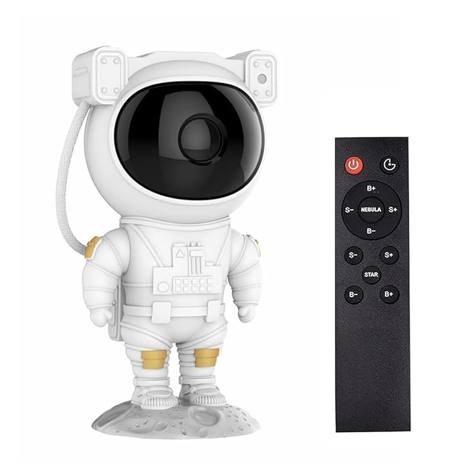 Fun Flicks Astronaut Galaxy Projector with Remote Control - 360° Adjustable Timer Kids Nebula Night Light, for Gifts, Baby Adults Bedroom, Gaming Room, Home and Party (Astronaut Space Projector P1)