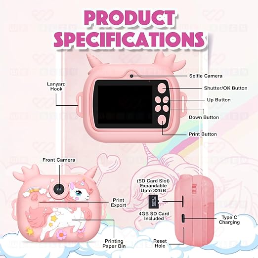 Digital Camera for Kids with Print