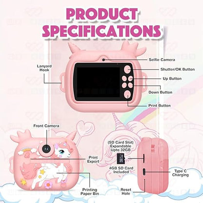Digital Camera for Kids with Print