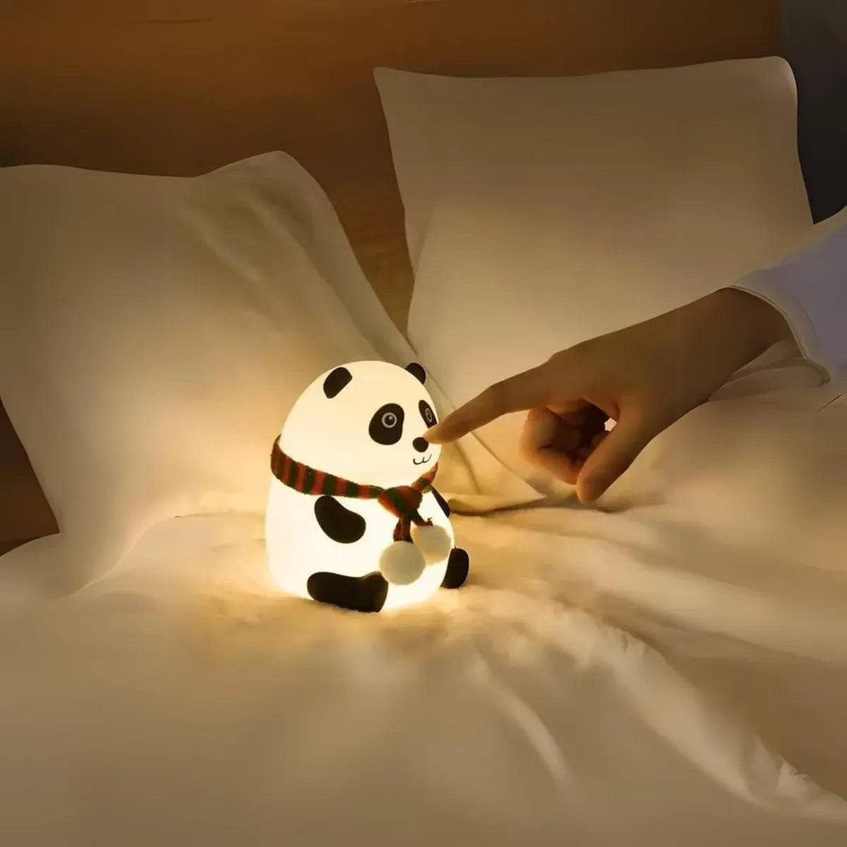 Rechargeable Silicone Panda Night Light for Kids | 7-Color's LED Changing Lamp