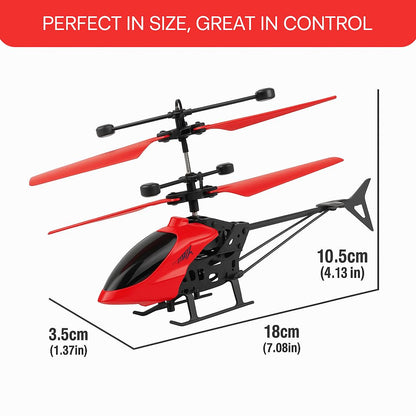 Remote Control Flying Helicopter – Rechargeable Toy with Gravity Sensor  (Red)