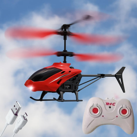 Remote Control Flying Helicopter – Rechargeable Toy with Gravity Sensor  (Red)