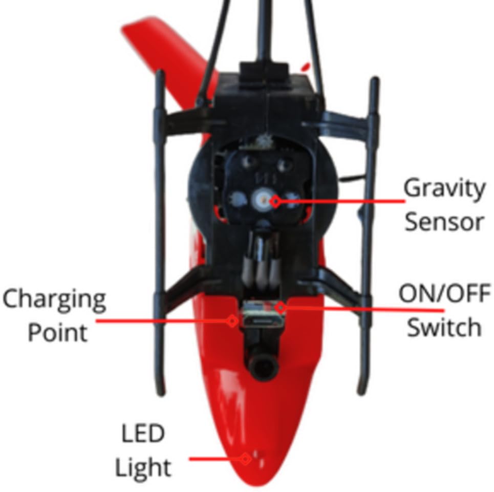 Remote Control Flying Helicopter – Rechargeable Toy with Gravity Sensor  (Red)