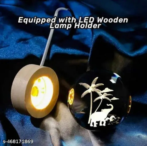 3D Elephant Crystal Lamp