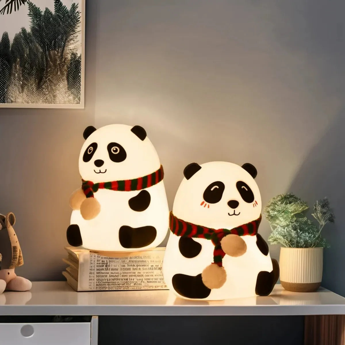 Rechargeable Silicone Panda Night Light for Kids | 7-Color's LED Changing Lamp
